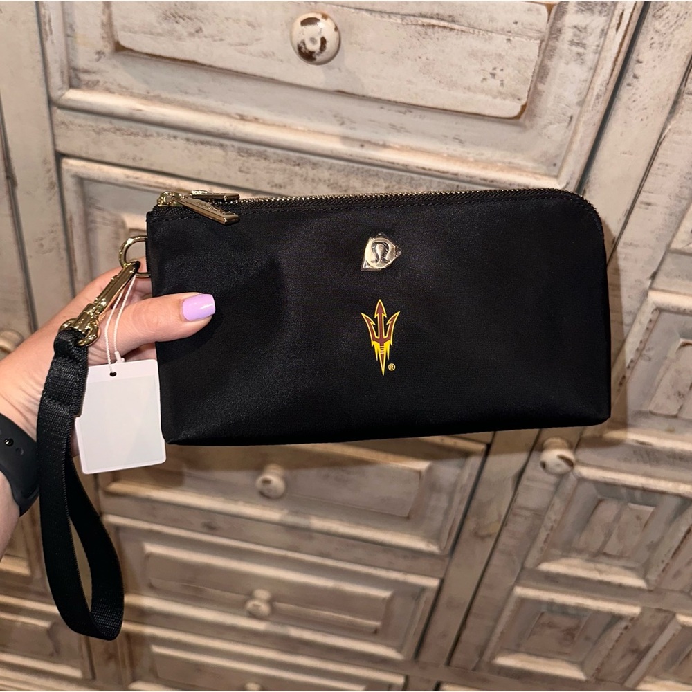 ASU Lululemon curved wristlet